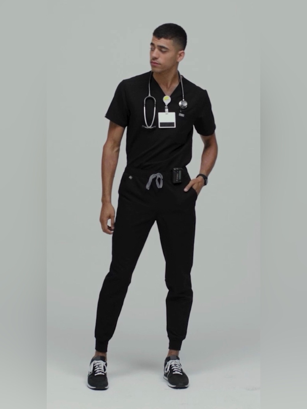 FIGS Tansen Jogger Scrub Pants Black Size Medium